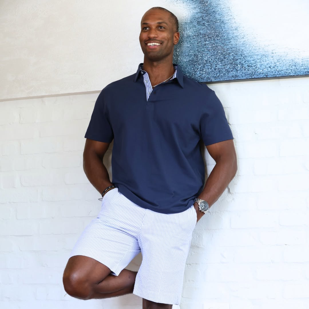 Introducing our new Corta Polos — now with signature seersucker detailing 👕☀️ Available in Lavender